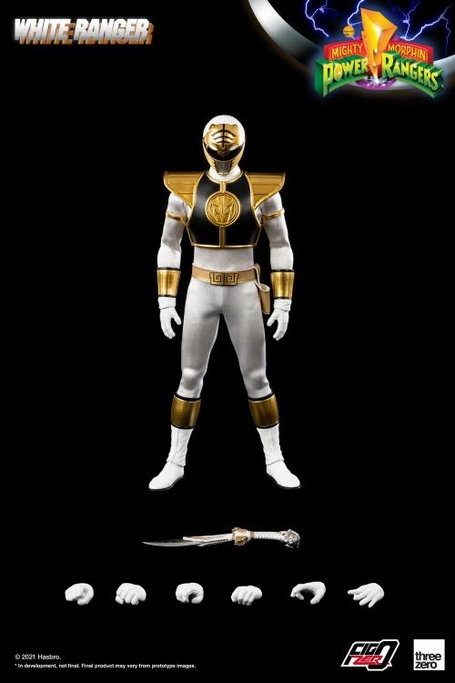 Car Model DIY Model ThreeZero FigZero 1/6 Mighty Morphin Power Rangers White Ranger Sixth Scale Figure