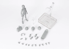 Wave Motion Music Icon S.H. Figuarts Man Boy Male Body Kun (School Life Edition DX Set) Gray Action Figure