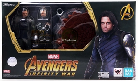 S.H. Figuarts Marvel Bucky Avengers Infinity Wars and Tamashii Impact Effect Super Vehicle Technique Practice