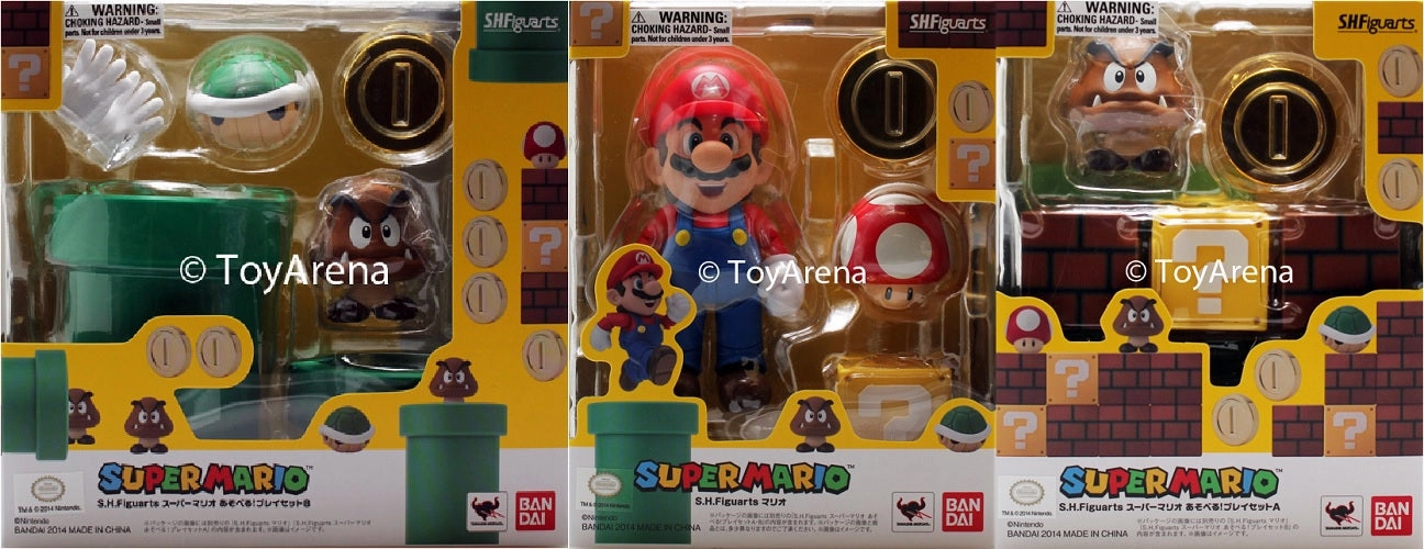 S.H. Figuarts Super Mario Bros. Action Figure BUNDLE History Buff Dedication Demonstrate