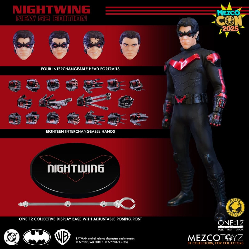 SDCC 2025 Mezco Toyz ONE:12 Collective: Nightwing New 52 Edition Action Figure Robot Toy Science fiction