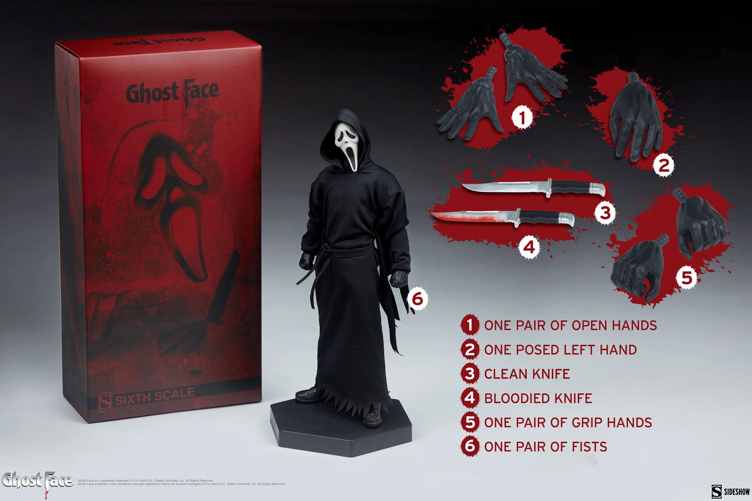 Sideshow Collectibles 1/6 Ghost Face Sixth Scale Figure Desktop Toy Digital Sculpt