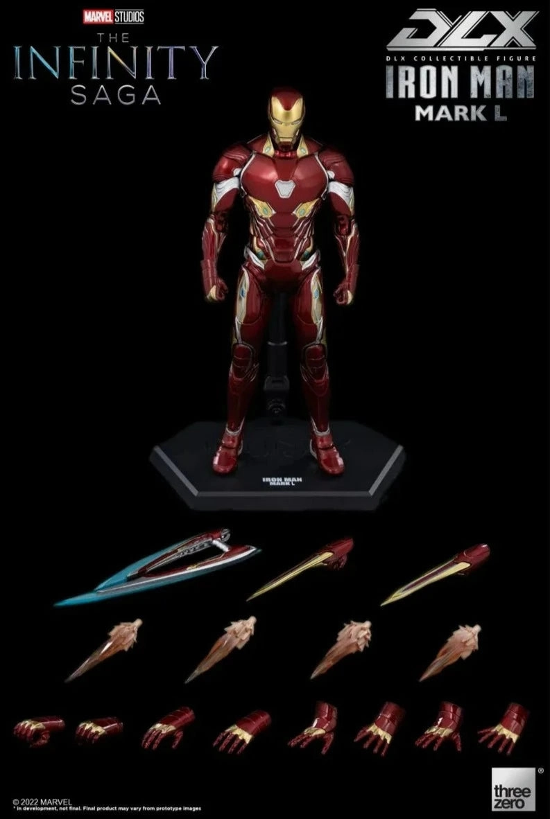 Wildlife Replica Premium Figure ThreeZero 1/12 Avengers: Infinity Saga Iron Man Mark L 50 DLX Scale Figure