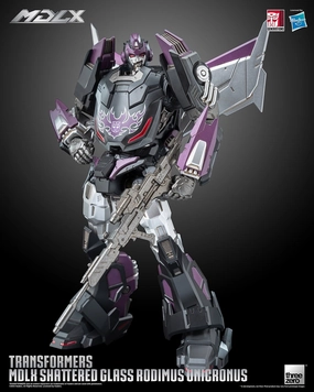 ThreeZero Transformers Shattered Glass Rodimus Unicronus MDLX Action Figure Stone Statue Swapable Head