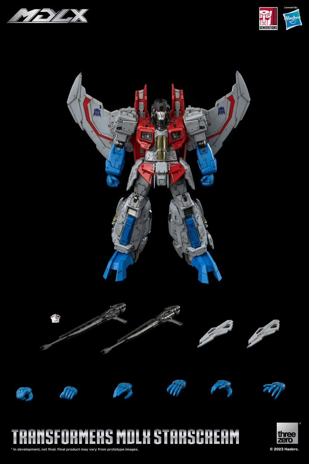 Gold Leaf ThreeZero Transformers Starscream MDLX Action Figure