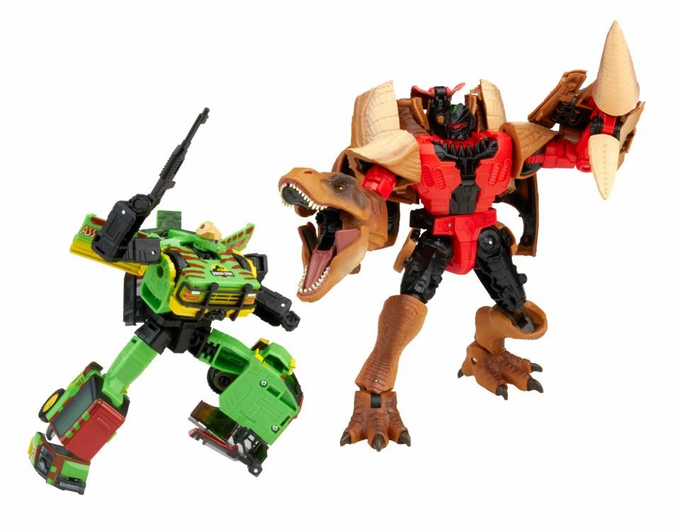 Historic Figure Transformers Generations Collaborative Jurassic Park Mash-Up Tyrannocon Rex and JP93 Two-Pack Action Figure