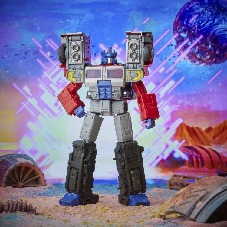 Transformers Generations Legacy Leader Class Laser Optimus Prime Action Figure Posable Toy