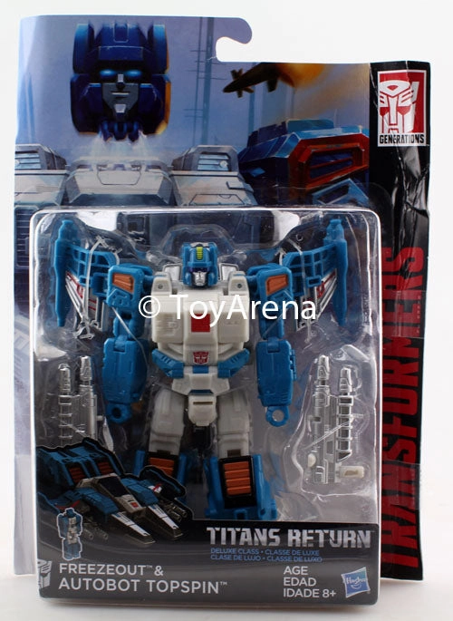 Miniature Art Oceanic Art Transformers Generations Titans Return Deluxe Class Freezeout and Autobot Topspin Figure