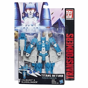 Transformers Generations Titans Return Deluxe Class Slugslinger and Caliburst Figure Superhero Replica