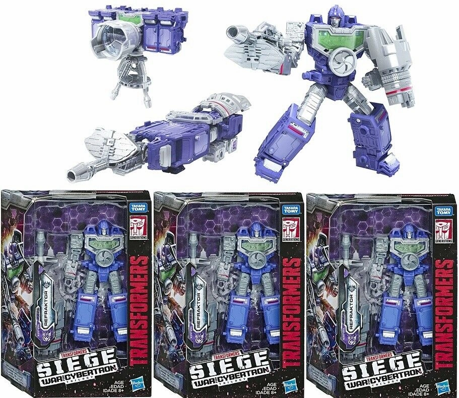 Transformers Generations War For Cybertron: Siege Deluxe Refraktor (Reflector) Action Figure Set of 3 WFC-S36 Anatomy Figure