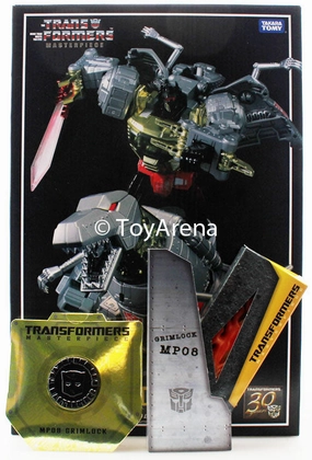 Year Round Animation Character Transformers Masterpiece MP-08 Grimlock WITH Flame Sword and Coin
