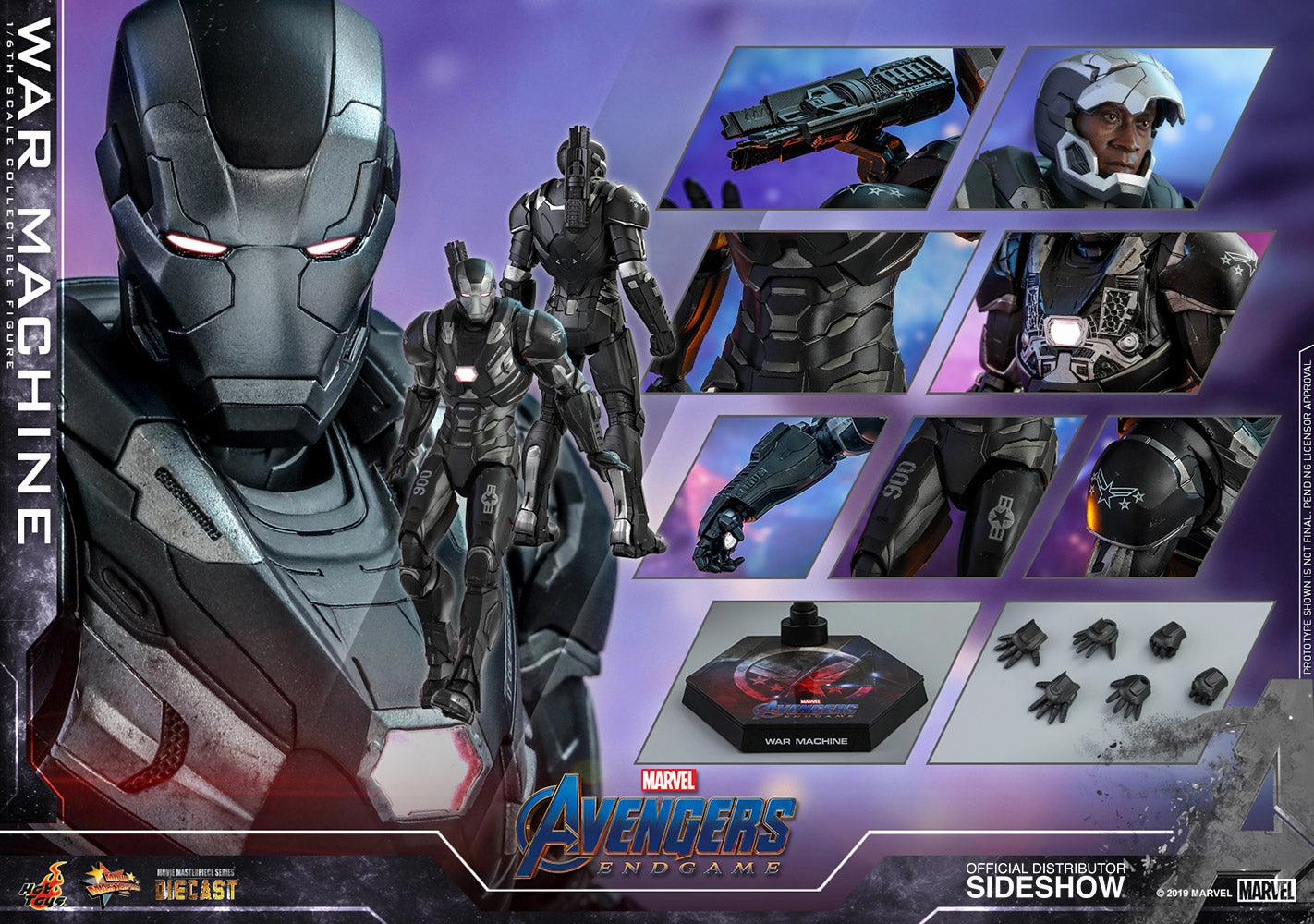 Hot Toys 1/6 Avengers: Endgame War Machine Diecast Sixth Scale Figure MMS530-D31 Augmented reality Viking Statue