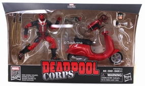 Ultimate Marvel Legends Deadpool Corps Legends Series 6-inch Action Figure - Deadpool with Bike Scooter National Symbol
