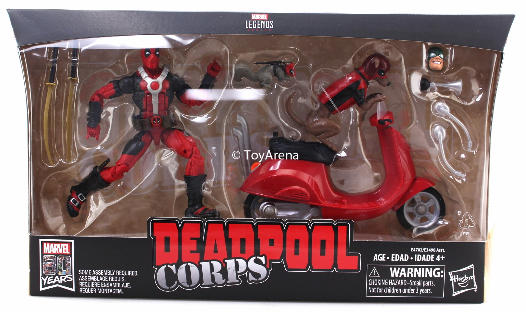 Ultimate Marvel Legends Deadpool Corps Legends Series 6-inch Action Figure - Deadpool with Bike Scooter National Symbol